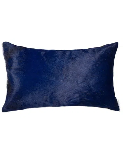 Natural Group Torino Cowhide Pillow In Blue
