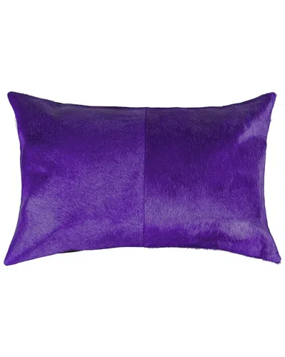 Natural Group Torino Cowhide Pillow In Purple