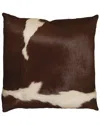 Natural Group Torino Kobe Cowhide Pillow In Brown