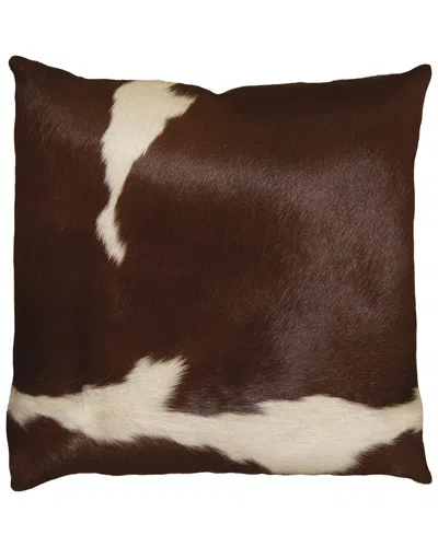 Natural Group Torino Kobe Cowhide Pillow In Brown