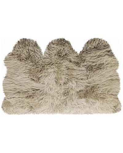 Natural Group Triple Sheepskin Rug In Chocolate