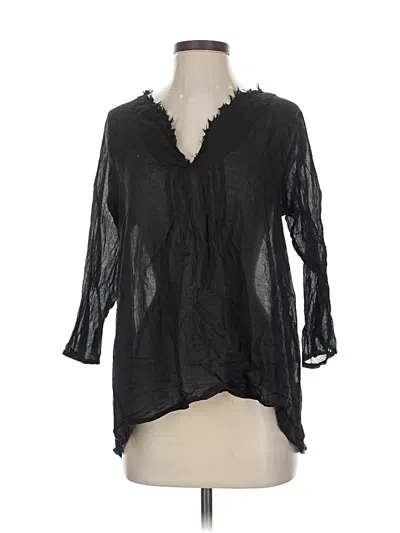 Pre-owned Natural Life 3/4 Sleeve Blouse In Black