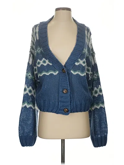 Pre-owned Natural Life Cardigan Sweater In Blue