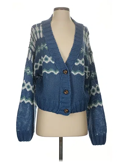 Pre-owned Natural Life Cardigan Sweater In Blue