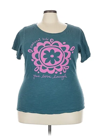 Pre-owned Natural Life Short Sleeve T-shirt In Blue