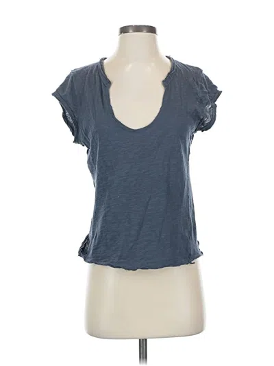 Pre-owned Natural Life Short Sleeve Top Blue Sweetheart Neckline Tops