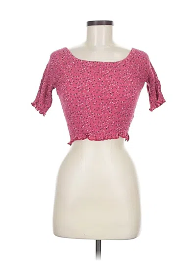 Pre-owned Natural Life Short Sleeve Top Pink Sweetheart Neckline Tops