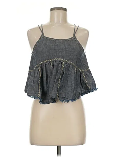 Pre-owned Natural Life Sleeveless Blouse In Gray