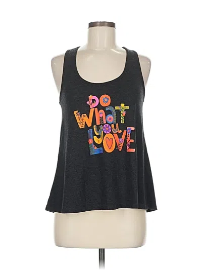 Pre-owned Natural Life Tank Top Gray Halter Neckline Tops