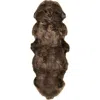 Natural New Zealand Genuine Sheepskin Rug In Chocolate