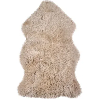 Natural New Zealand Genuine Sheepskin Rug In Taupe