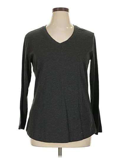 Pre-owned Natural Reflections 3/4 Sleeve T-shirt In Gray