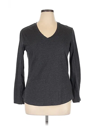 Pre-owned Natural Reflections 3/4 Sleeve T-shirt In Gray