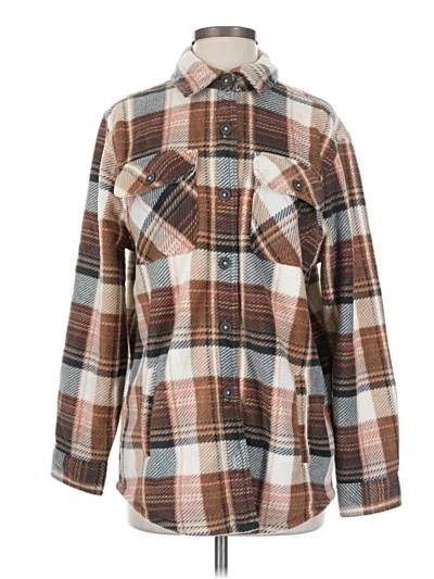 Pre-owned Natural Reflections Cardigan Sweater In Brown