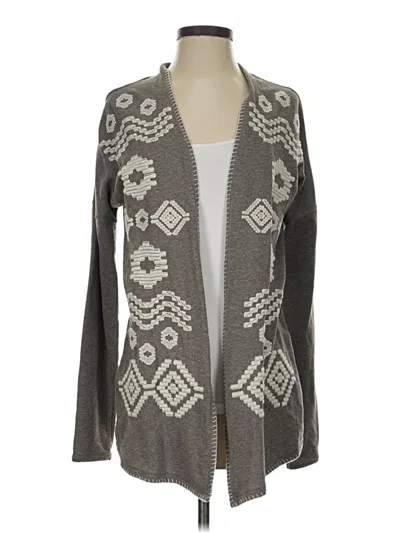 Pre-owned Natural Reflections Cardigan Sweater In Gray
