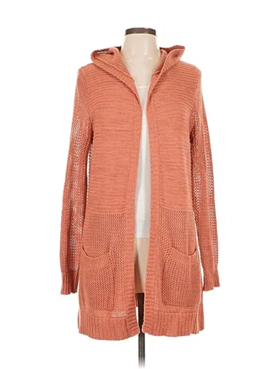 Pre-owned Natural Reflections Cardigan Sweater In Orange