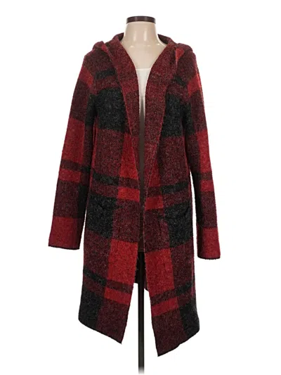 Pre-owned Natural Reflections Cardigan Sweater In Red