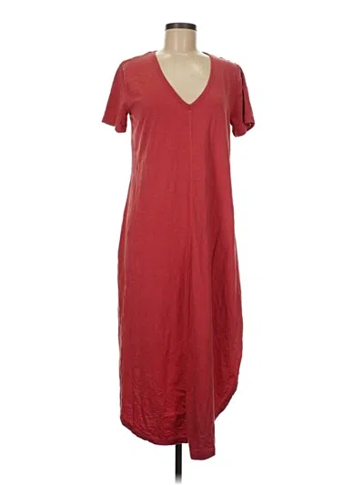 Pre-owned Natural Reflections Casual Dress In Burgundy