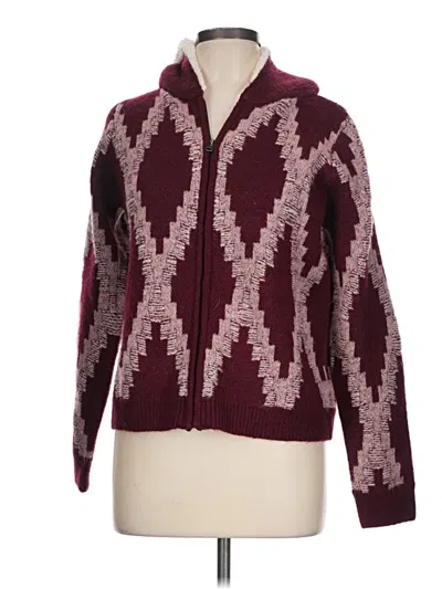 Pre-owned Natural Reflections Jacket In Burgundy