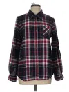 Natural Reflections Long Sleeve Button Down Shirt In Black