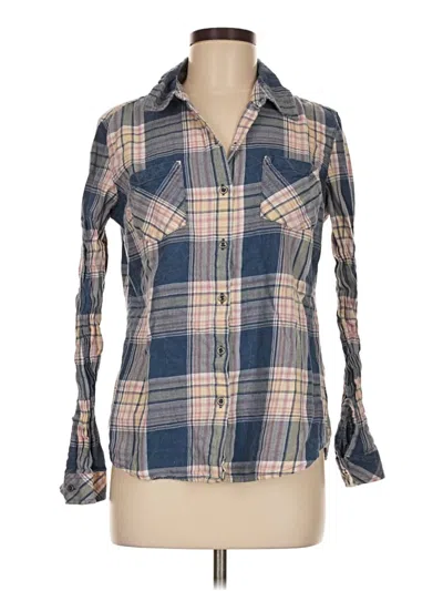 Pre-owned Natural Reflections Long Sleeve Button Down Shirt In Blue