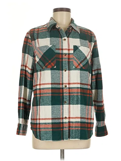 Pre-owned Natural Reflections Long Sleeve Button Down Shirt In Blue