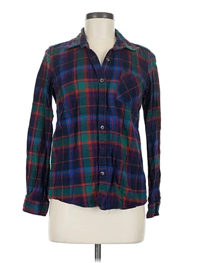 Pre-owned Natural Reflections Long Sleeve Button Down Shirt In Blue