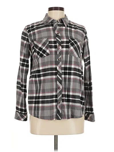 Pre-owned Natural Reflections Long Sleeve Button Down Shirt In Gray