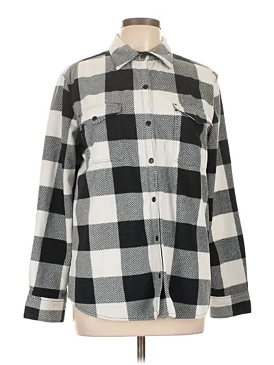 Pre-owned Natural Reflections Long Sleeve Button Down Shirt In Gray