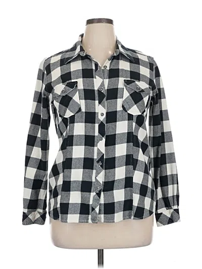 Pre-owned Natural Reflections Long Sleeve Button Down Shirt In Silver