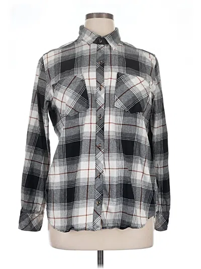 Pre-owned Natural Reflections Long Sleeve Button Down Shirt In Silver