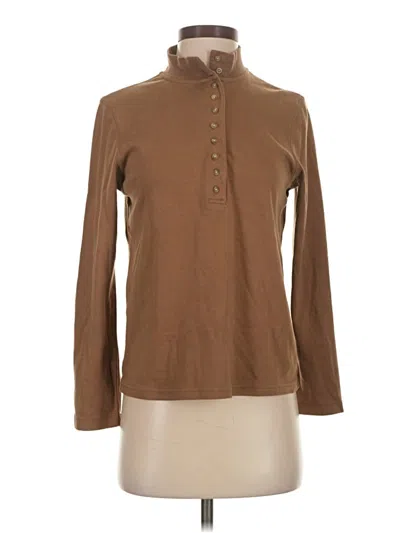 Pre-owned Natural Reflections Long Sleeve Polo Shirt In Brown