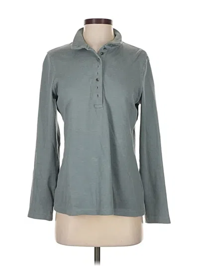 Pre-owned Natural Reflections Long Sleeve Polo Shirt In Gray