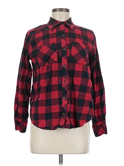 Pre-owned Natural Reflections Long Sleeve Polo Shirt In Red