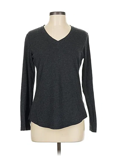 Pre-owned Natural Reflections Long Sleeve T-shirt In Gray