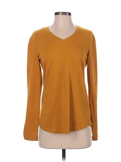 Pre-owned Natural Reflections Long Sleeve T-shirt In Gold