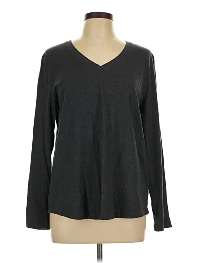 Pre-owned Natural Reflections Long Sleeve T-shirt In Gray