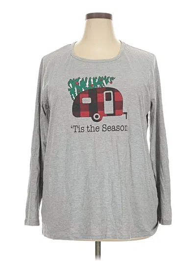Pre-owned Natural Reflections Long Sleeve T-shirt In Gray