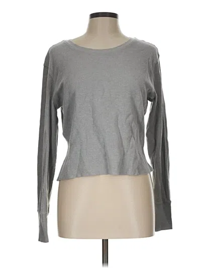 Pre-owned Natural Reflections Long Sleeve T-shirt In Gray