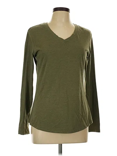 Pre-owned Natural Reflections Long Sleeve T-shirt In Green