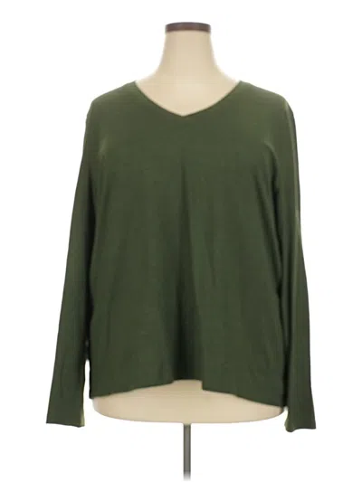 Pre-owned Natural Reflections Long Sleeve T-shirt In Green