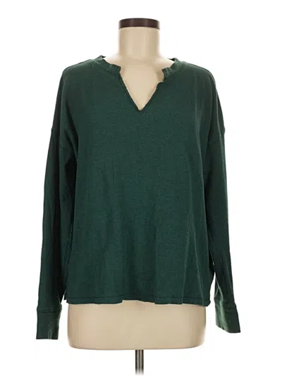 Pre-owned Natural Reflections Long Sleeve T-shirt In Green
