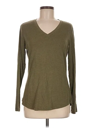 Pre-owned Natural Reflections Long Sleeve T-shirt In Green
