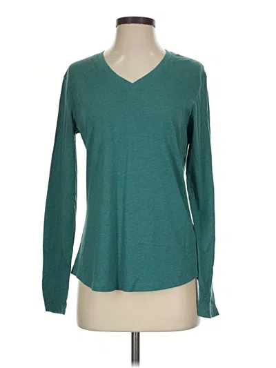Pre-owned Natural Reflections Long Sleeve T-shirt In Teal