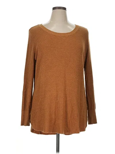 Pre-owned Natural Reflections Pullover Sweater In Brown