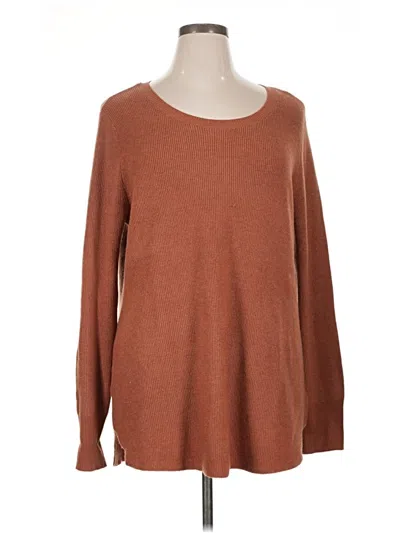 Pre-owned Natural Reflections Pullover Sweater In Brown