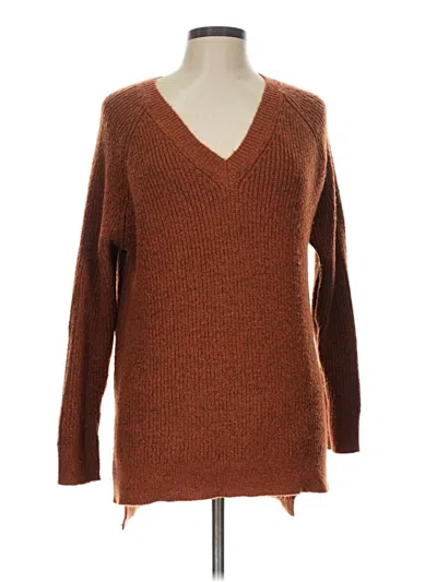 Pre-owned Natural Reflections Pullover Sweater In Brown