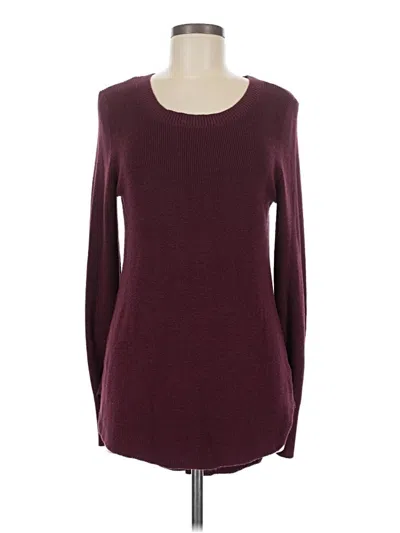 Pre-owned Natural Reflections Pullover Sweater In Burgundy