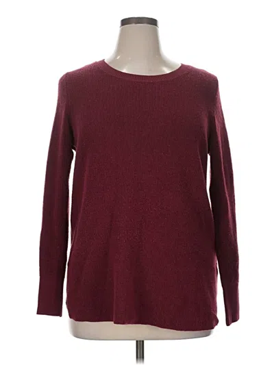 Pre-owned Natural Reflections Pullover Sweater In Burgundy