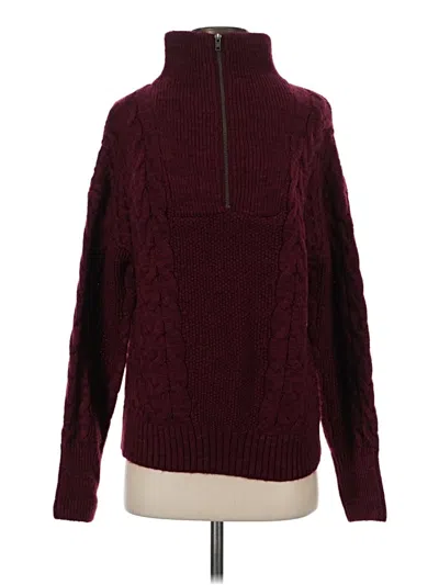 Pre-owned Natural Reflections Pullover Sweater In Burgundy